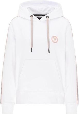 Carlo Colucci Basic Hoodie - Dames - Hoodies - Wit - 2XL - Katoen - Hoodies & sweatvesten