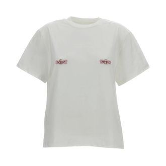 Des_Phemmes T-Shirts, female, White, Size: XS Classic Crew Neck T-Shirt