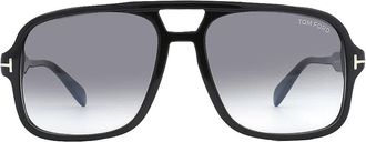 Tom Ford Falconer Smoke Gradient Navigator Mens Sunglasses FT0884 01B 60