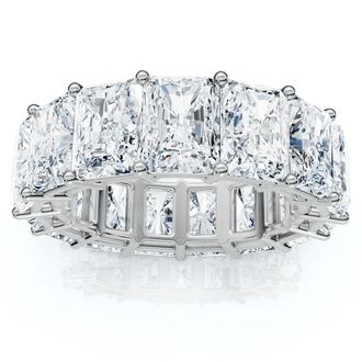 Pompeii3 5Ct Radiant Cut Diamond 14k White Gold Eternity Wedding Ring Lab Grown