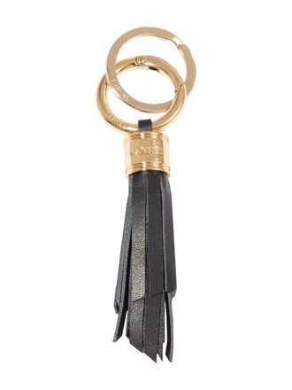 Lancel medium Tassel leather keyring - women - Metal (Other)/CALFSKIN - One Size - Black
