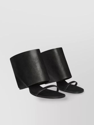 Courr&egrave;ges leather wedge sandals