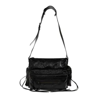 Balenciaga Tassen, Heren, Zwart, ONE Size, Katoen, Le City Multipocket Crossbody Bag Medium