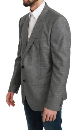 Dolce & Gabbana Gray Slim Fit Formal MARTINI Mens Blazer
