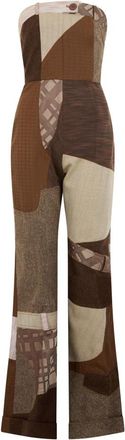 Moschino Patchwork Jumpsuit - Dames - Jumpsuits - Veelkleurig - S - Wol - Jumpsuits & Playsuits