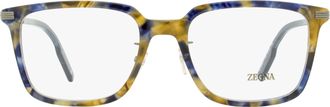 Ermenegildo Zegna EZ5265-H Stepped Browline Eyeglasses - Blue
