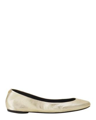 Lanvin The Metallic Leather Ballerina Flat in Gold at Nordstrom, Size 39 Eu