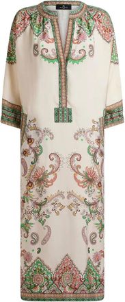 Etro Abito midi con stampa paisley - Toni neutri