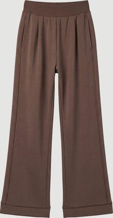 Karen Millen Womens Premium Luxe Wide Leg Jogger - Chocolate Polyamide - Size X-Small