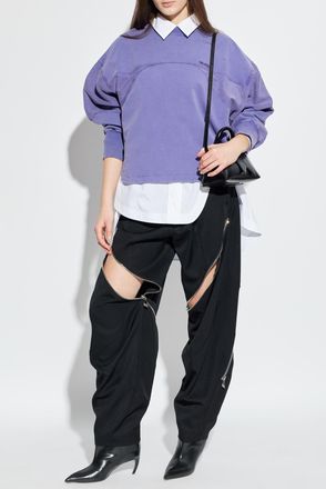 The Attico Sweatshirt With Logo, Womens, Purple