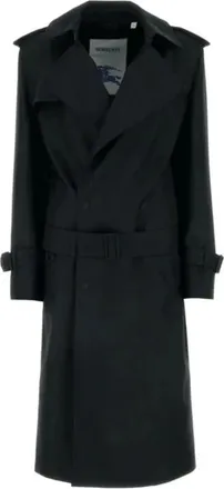 Burberry Blend Zijden Trenchcoat - Dames - Trenchcoats - Zwart - 2XS - Polyester - Jassen