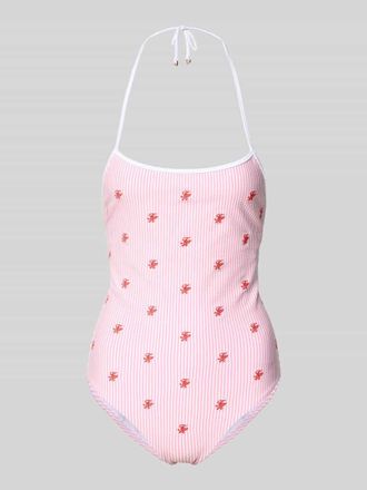 Tommy Hilfiger Badeanzug mit Neckholder in Rosa, Gr&ouml;&szlig;e XL