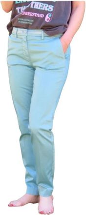 Mason's New York Silver Band Broek - Dames - Chinos - Blauw - XL - Katoen - Broeken