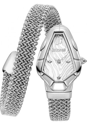 Just Cavalli Womens JC1L426M0015 Ladies Signature Snake Fiamma Watch - Silver