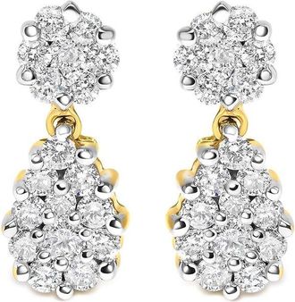 House of Brilliance Haus Of Brilliance 14K 1.23 Ct. Tw. Diamond Dangle Earrings