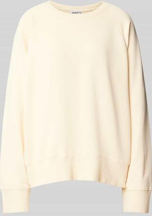 Jake*s Casual Oversized Sweatshirt mit Raglanärmeln in Hellgelb, Größe S