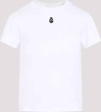 Alexander McQueen Alexander Mcqueen Womens White T-shirt With Skull Embroidery Cotton - Size EU 40 (Womens)