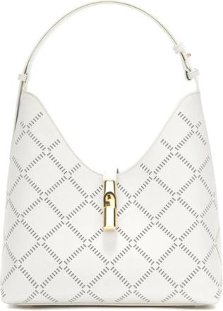 Furla Goccia M Hobo - Dames - Schoudertassen - Wit - ONE Size - Leer - Tassen