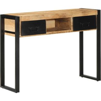 vidaXL Mesa Consola Madera Maciza Mango 100x35x75 Cm Vidaxl