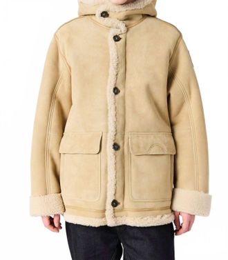 Parajumpers Kiefer Special Shearling Jacket In Desert Khaki