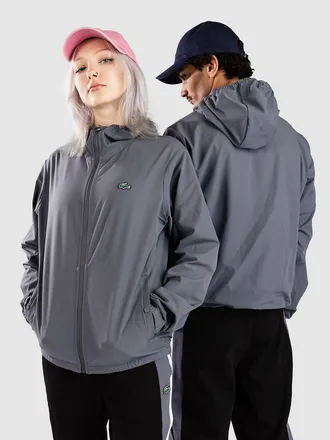 Lacoste Monochrome Ripstop Jacke grau