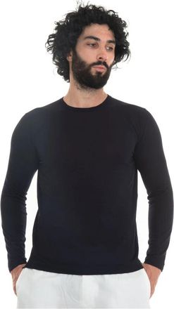 Hindustrie Slim Fit Longsleeve Jersey T-shirt - Heren - Longsleeves - Blauw - M - Katoen - Tops