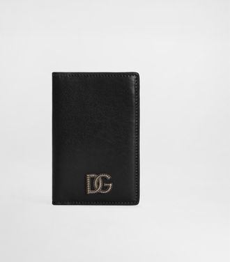 Dolce & Gabbana Tempesta Calfskin Card Holder - Man Wallets And Small Leather Goods Black Onesize