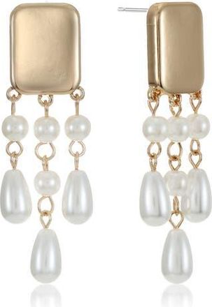 Ettika Faux Pearl Chandelier Earrings in Gold at Nordstrom Rack