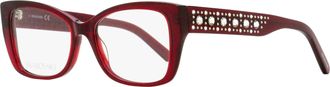 Swarovski Womens Grid Crystal Eyeglasses SK5452 068 Maroon 52mm
