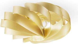 Linea Zero Linea Zero - Plafoniera Moderna 1 Luce Flat In Polilux Oro D60 Made In Italy