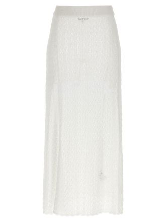Ganni Shiny Pointelle Knit Skirt