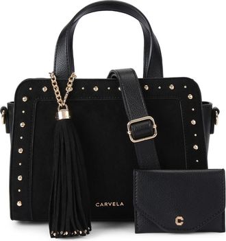 Carvela Womens Suedette Cinzia Mini Tote Bag - Black - One Size