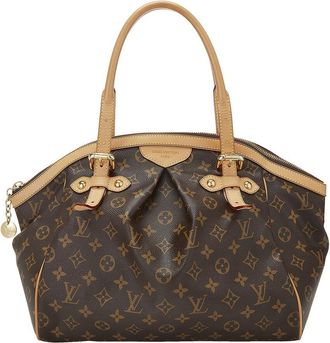 Louis Vuitton Brown Monogram Coated Canvas & Vachetta Leather Tivoli Gm (Authentic Pre-Loved)