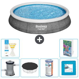 Bestway Piscina Bestway Fast Set Redonda - 396x84 Cm - 7-piezas S254