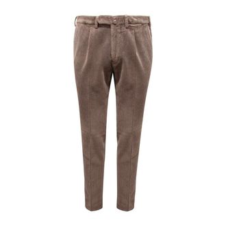 Santaniello Slim-fit Trousers, male, Brown, Size: 2XL Pantalone Velluto Evoluto Velvet Trousers