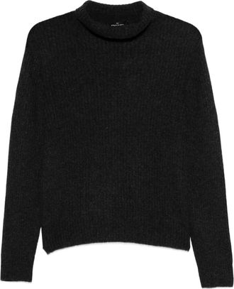 Gran Sasso Maglione a coste a collo alto - Grigio