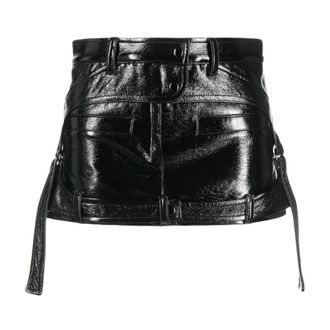 Courr&egrave;ges Gonna Corta in Vinile - - Skirts - Donna - Nero - M