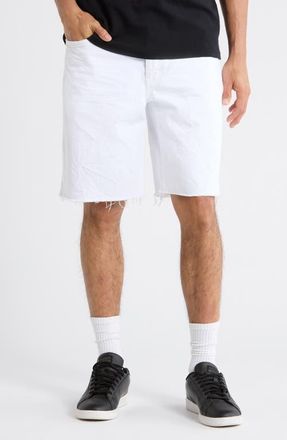 Purple Optic White Denim Cutoff Shorts at Nordstrom, Size 38
