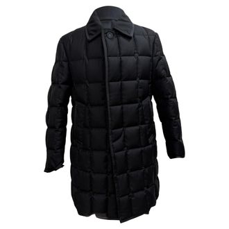 Thom Browne Quilted Down Super 130s Sport Coat in Black Wool