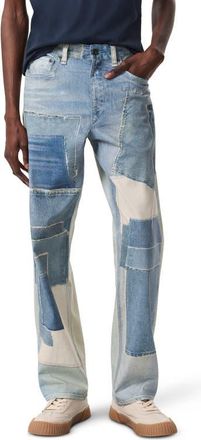 Rag & Bone rb Miramar Fit 4 Canvas Straight Leg Jeans in Patchwork at Nordstrom, Size 31 X 32