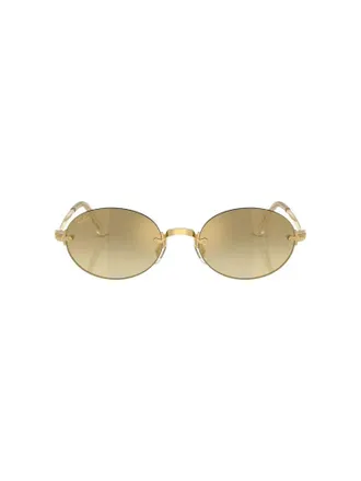 Ray-Ban 0RB3929 Oval Metal Frame Sunglasses - Gold