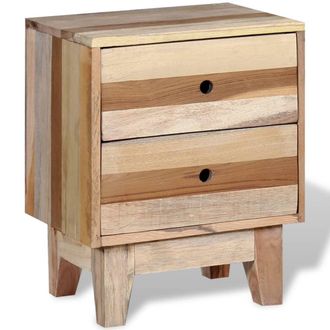 vidaXL Mesita De Noche De Madera Maciza Reciclada Vidaxl