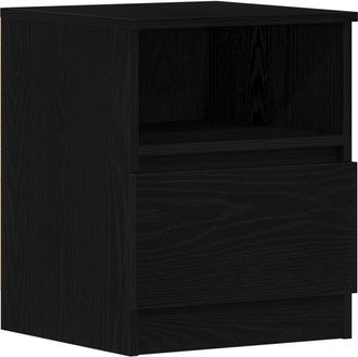 vidaXL Vidaxl - Armario de Noche con cajón 2 pcs Roble negro 40 x 40 x 50 cm