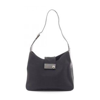 Ferragamo Canvas Leather Shoulder Bag (Pre-Owned)