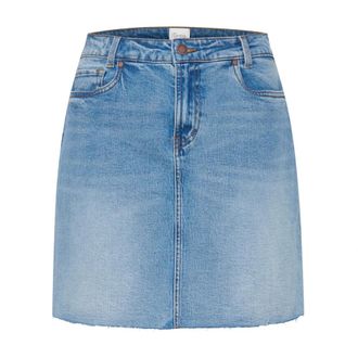 MY ESSENTIAL WARDROBE Light Blue Retro Wash Denim Skirt - female - My Essential Wardrobe - Denim Skirts - Blue - 2XL - Skirts