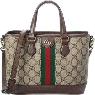 Gucci Ophidia Small Gg Supreme Canvas & Leather Tote