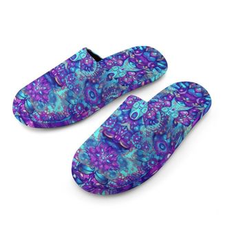 Generic Psychedelic Mandala Hypnosis Mens House Slippers Slip Indoor Slipper On Shoes Warm Outdoor