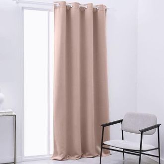 Les Tendances Today Cortina Opaca Esencial Uni - 140 X 240 Cm - Rosa De Arenas