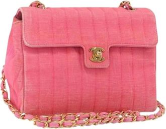 Chanel Pre-owned Shoulder Bags, female, Pink, Size: ONE SIZE Pre-owned Vintage Shoulder Bag