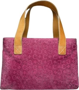 Celine Pre-owned Handbags, female, Pink, Size: ONE SIZE Pre-owned Vintage Suede Handbag